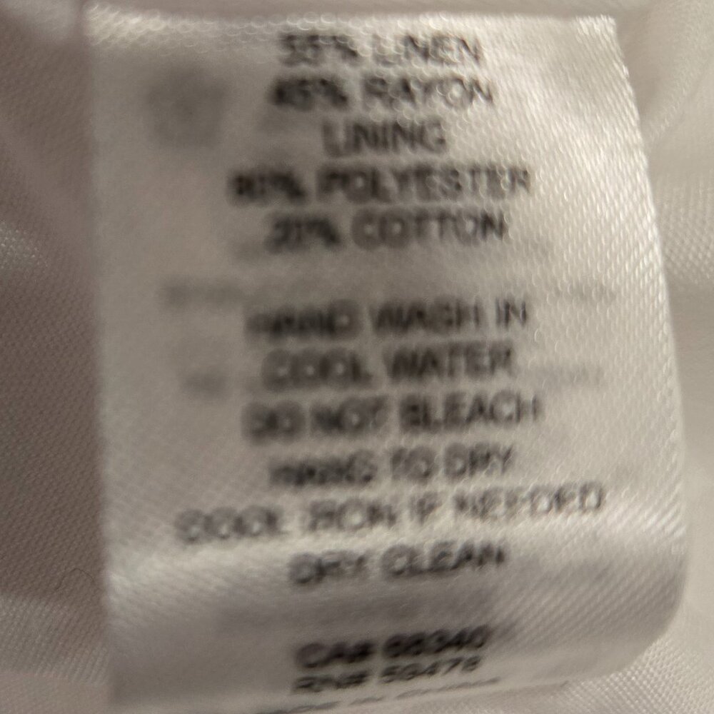 Caroline Constas Embroidered Off White Linen Blend Skirt 4 Maxi Length NEW - Picture 12 of 12